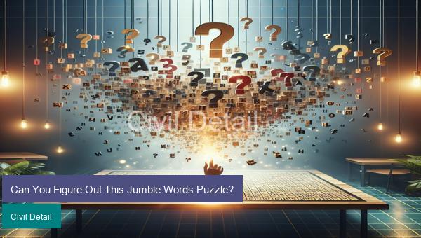 Can You Figure Out This Jumble Words Puzzle?