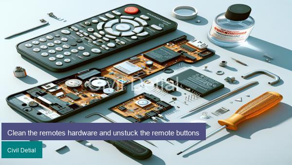 Clean the remotes hardware and unstuck the remote buttons