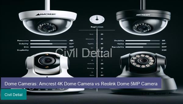 Dome Cameras: Amcrest 4K Dome Camera vs Reolink Dome 5MP Camera