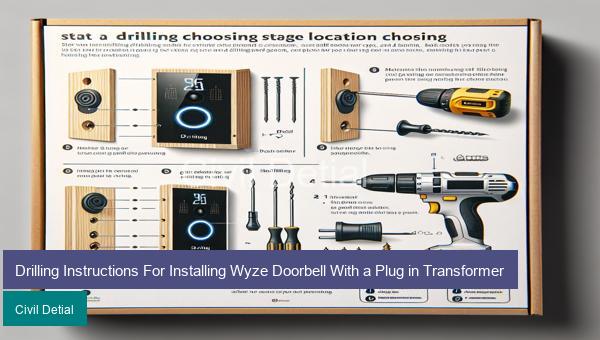 Drilling Instructions For Installing Wyze Doorbell With a Plug in Transformer