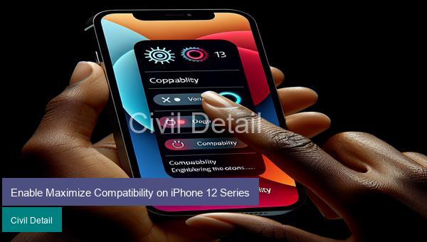 Enable Maximize Compatibility on iPhone 12 Series