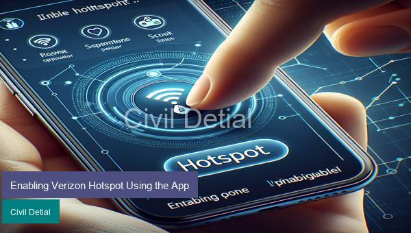 Enabling Verizon Hotspot Using the App