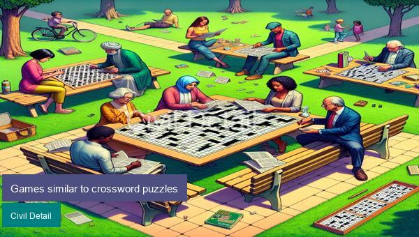 Games similar to crossword puzzles