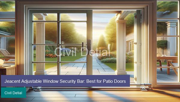 Jeacent Adjustable Window Security Bar: Best for Patio Doors