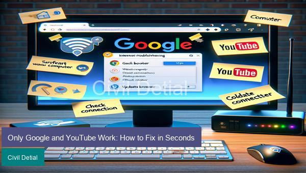 Only Google and YouTube Work: How to Fix in Seconds