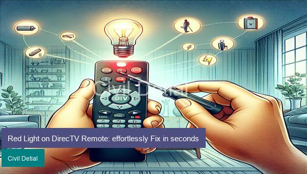 Red Light on DirecTV Remote: effortlessly Fix in seconds