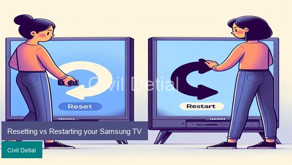 Resetting vs Restarting your Samsung TV
