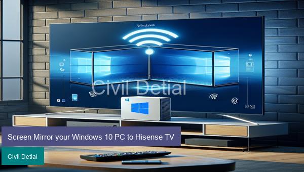 Screen Mirror your Windows 10 PC to Hisense TV