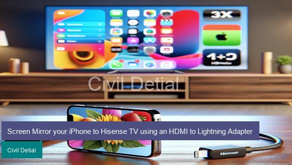 Screen Mirror your iPhone to Hisense TV using an HDMI to Lightning Adapter