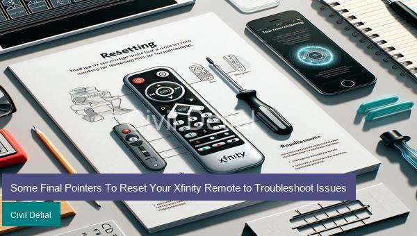 Some Final Pointers To Reset Your Xfinity Remote to Troubleshoot Issues