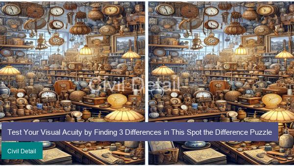 Test Your Visual Acuity by Finding 3 Differences in This Spot the Difference Puzzle