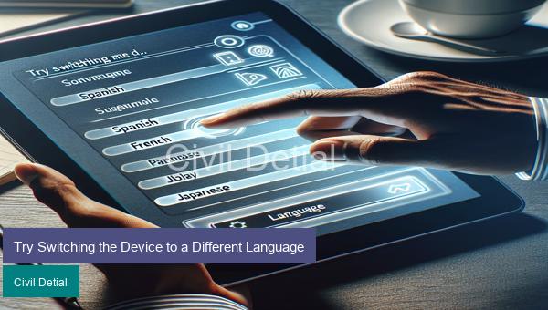 Try Switching the Device to a Different Language