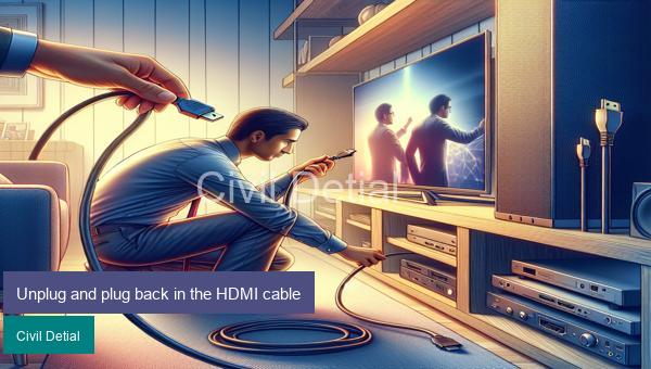 Unplug and plug back in the HDMI cable