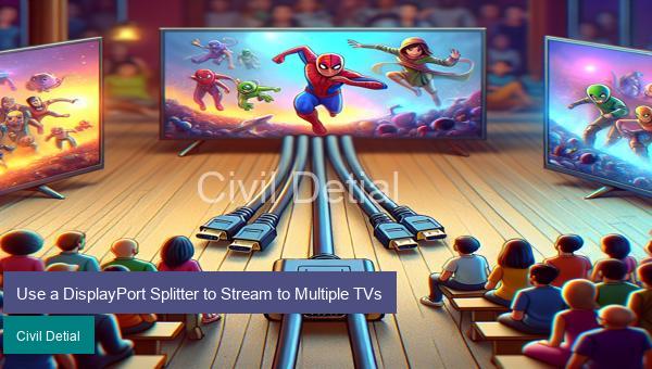 Use a DisplayPort Splitter to Stream to Multiple TVs