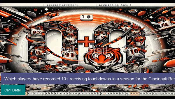 Which players have recorded 10+ receiving touchdowns in a season for the Cincinnati Bengal? NFL Immaculate Gridiron answers December 12 2023