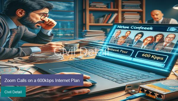 Zoom Calls on a 600kbps Internet Plan