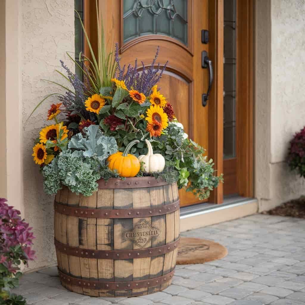 Whiskey Barrel Planters