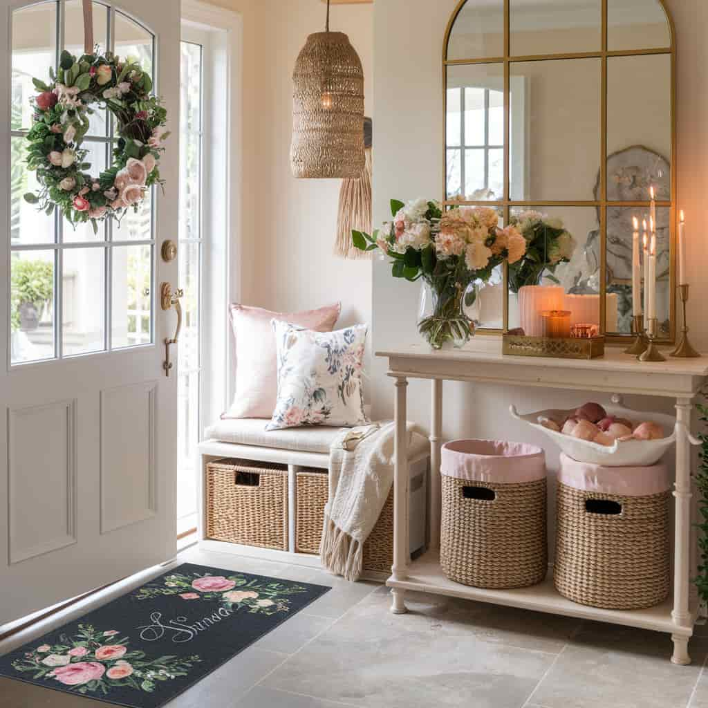 Entryway with Spring Touches