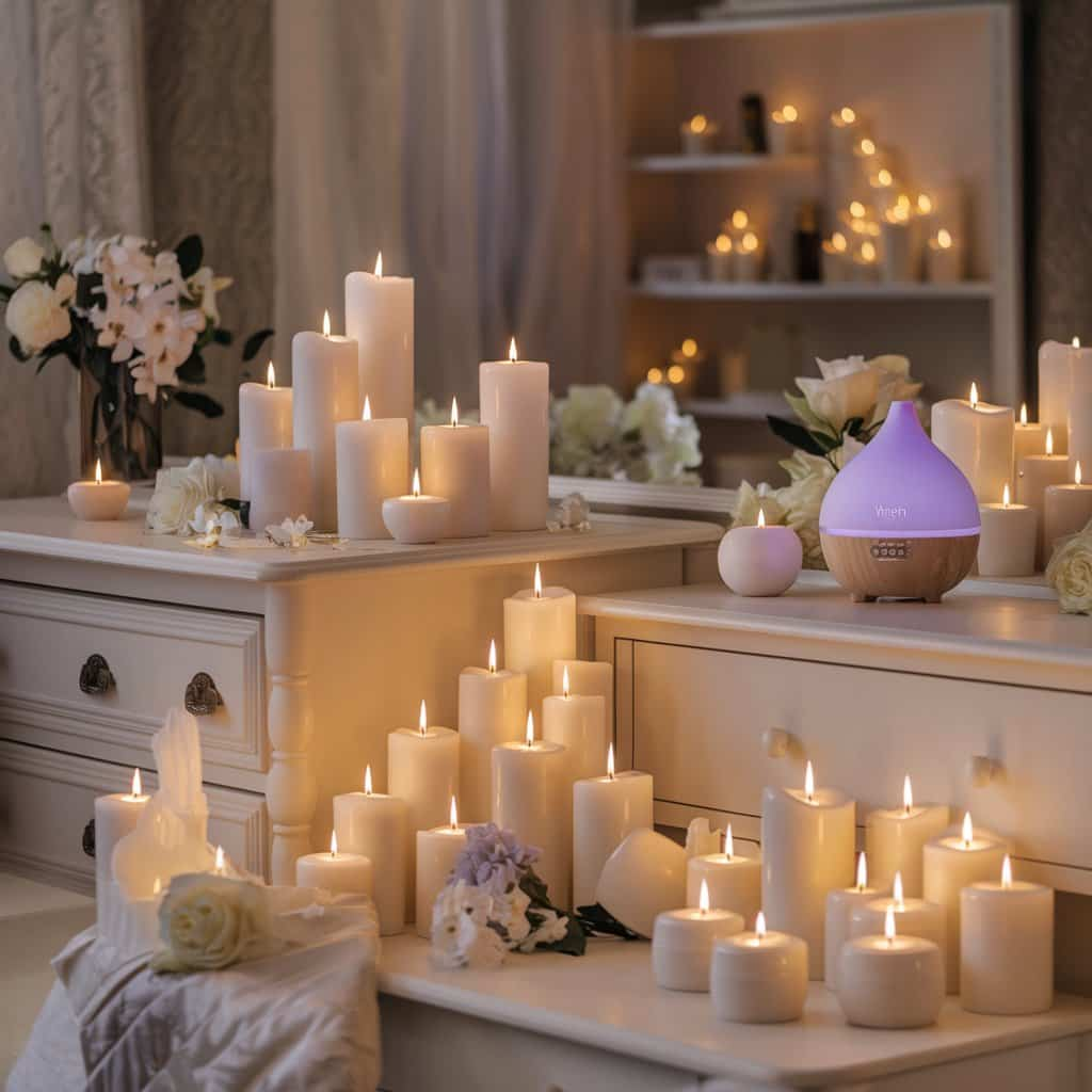 Romantic Bedroom with Scented Candles