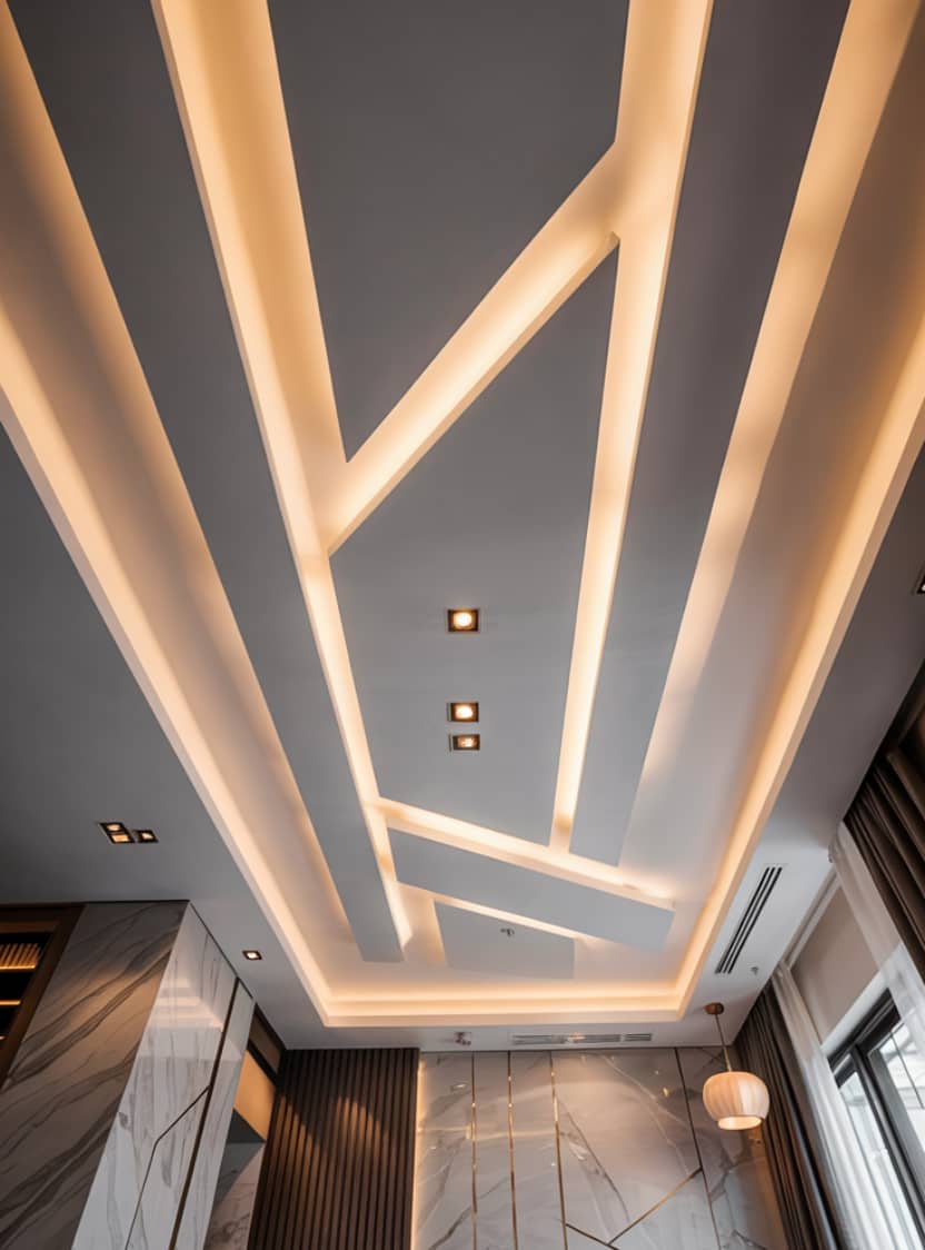 Asymmetrical Modern Ceiling