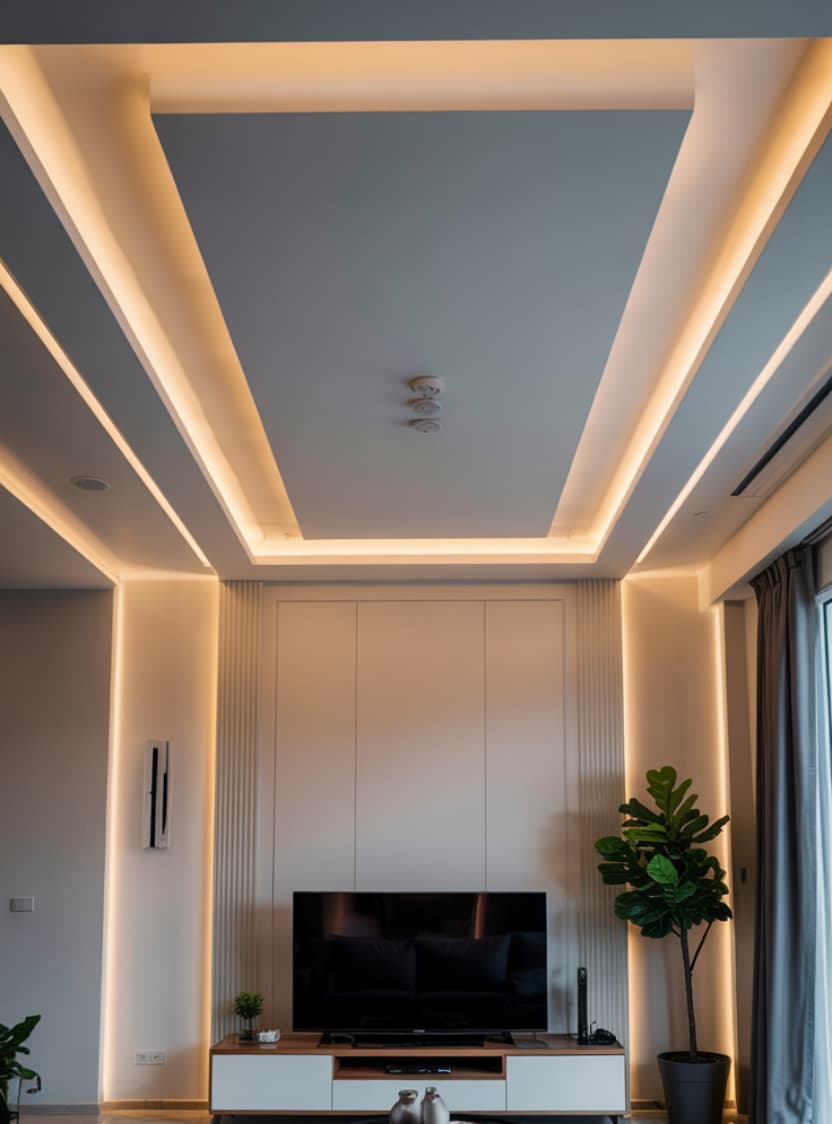 Modern False Ceiling Design with Cove Lighting
