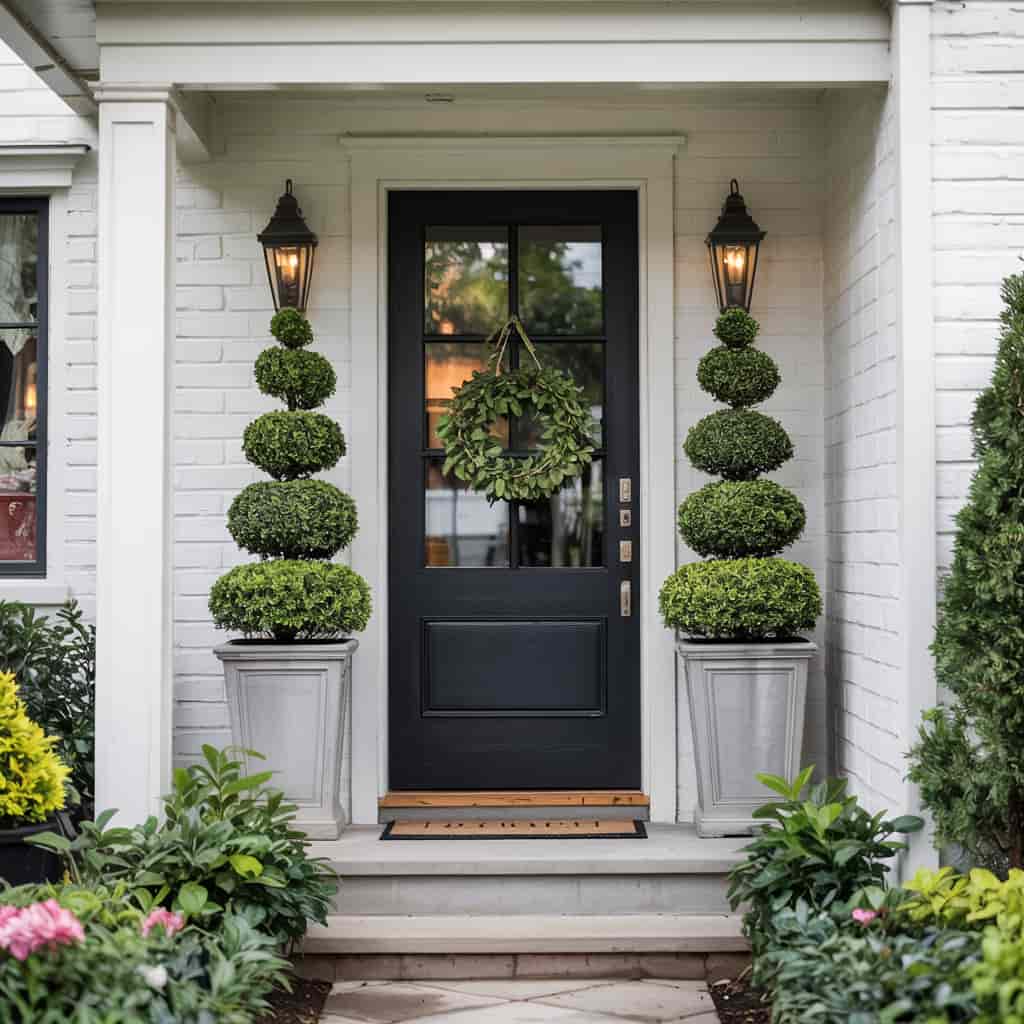 Classic Evergreen Topiary Planters (1)