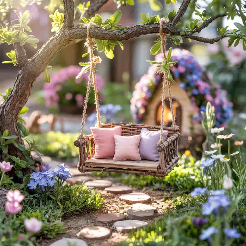 Fairy Swing from Tree Branches