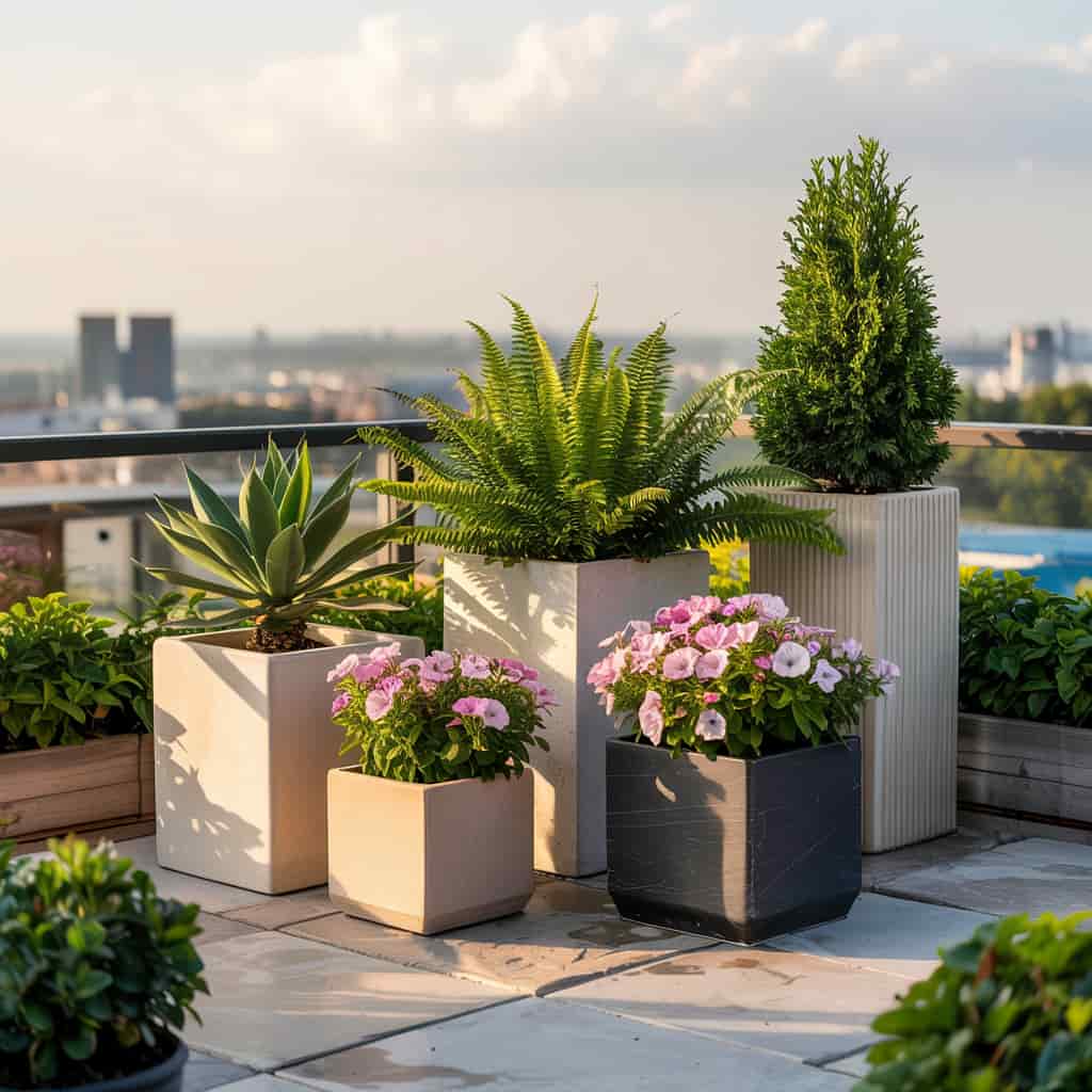 Minimalist Planters with Geometric Designs (2)