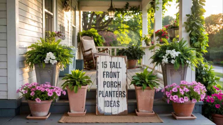 Tall Front Porch Planters Ideas
